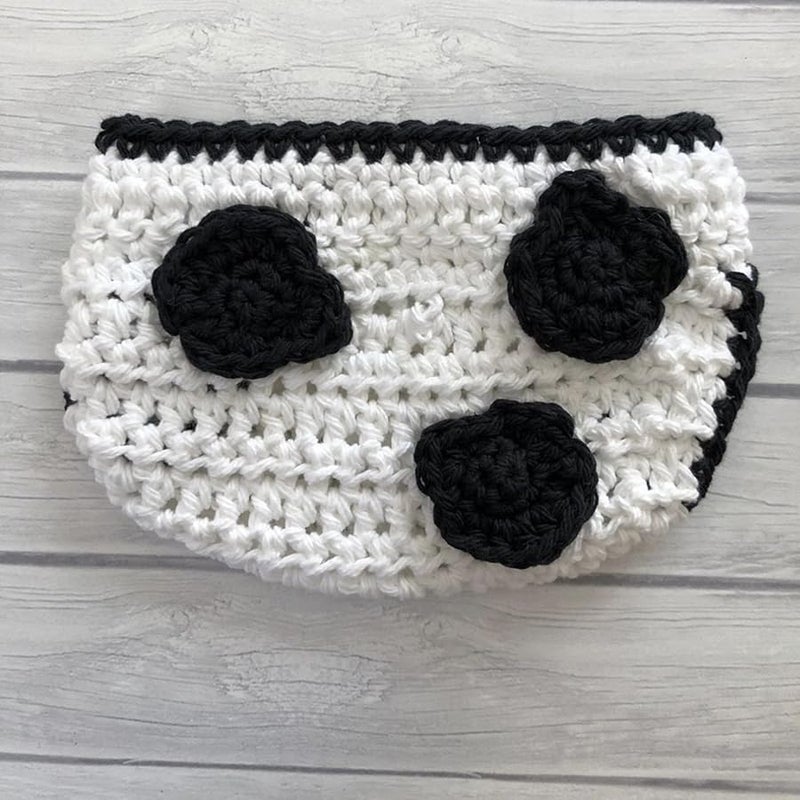Crochet Cow Hat Shorts Outfit Set Newborn Photography Animal Costume Photo Props - Image 4